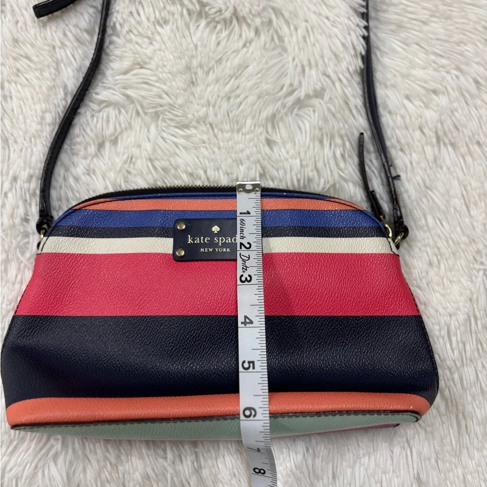 Kate Spade Navy and Pink Striped Crossbody Bag